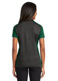 Ladies Colorblock Polo (Grey/Green)