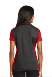 Ladies Colorblock Polo (Grey/Red)