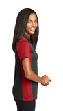 Ladies Colorblock Polo (Grey/Red)