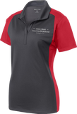 Ladies Colorblock Polo (Grey/Red)