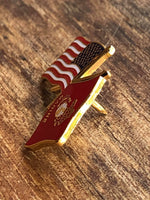 USA/USMC Flags Lapel Pin