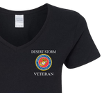 USMC Desert Storm Veteran (Ladies V-neck) [final clearance]