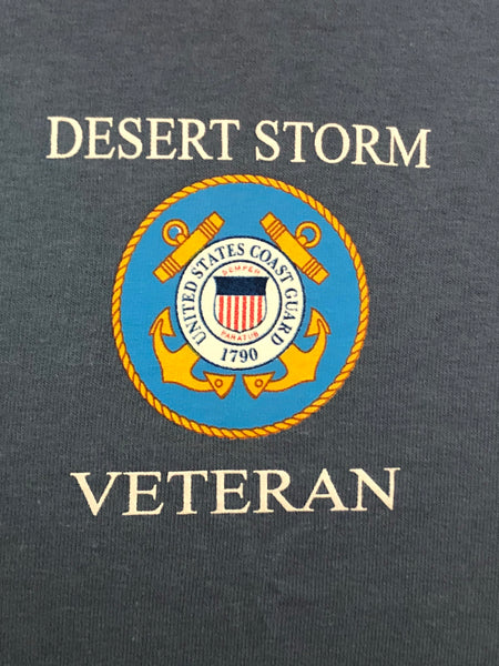 U.S. Coast Guard Desert Storm Veteran T-Shirt (blue) [final clearance]