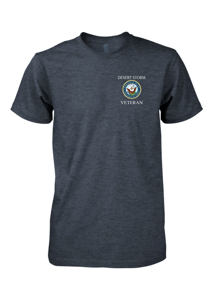 U.S. Navy Desert Storm Veteran T-Shirt (blue) [final clearance]